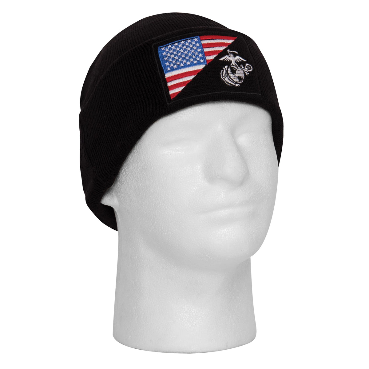 Rothco USMC Eagle, Globe and Anchor / US Flag Deluxe Fine Knit Watch Cap - Rothco 5498