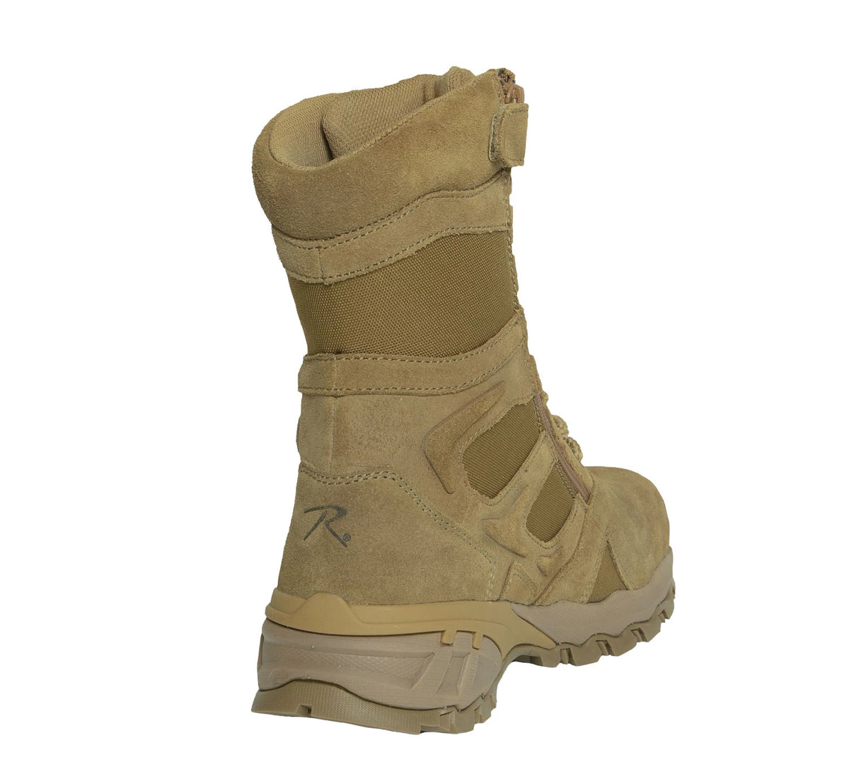 Rothco Forced Entry Composite Toe AR 670-1 Coyote Brown Side Zip Tactical Boot - 8 Inch - Rothco 5764-12R