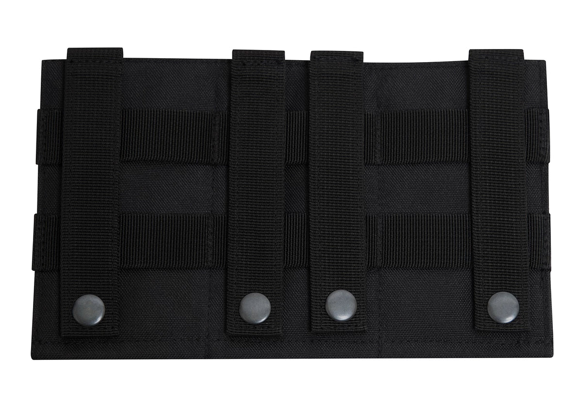 Rothco Lightweight 3 Mag Elastic Retention Pouch - Rothco 5956-BLACK