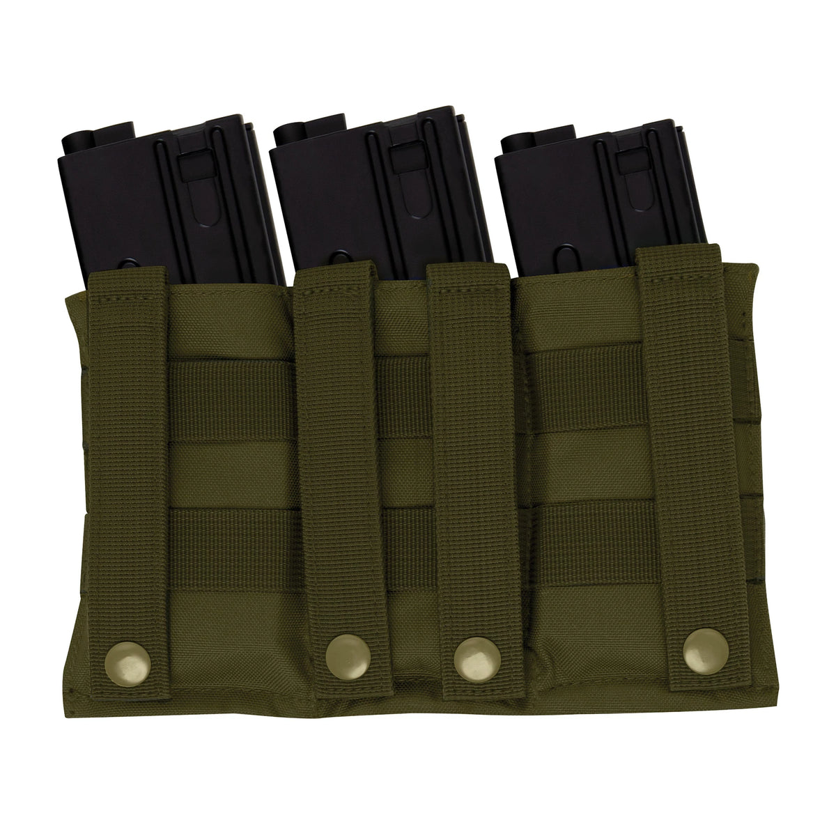 Rothco Lightweight 3 Mag Elastic Retention Pouch - Rothco 5956-OLIVE DRAB