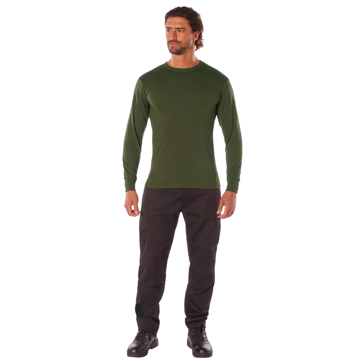 Rothco Long Sleeve Solid T-Shirt - Rothco 60118-OD-S