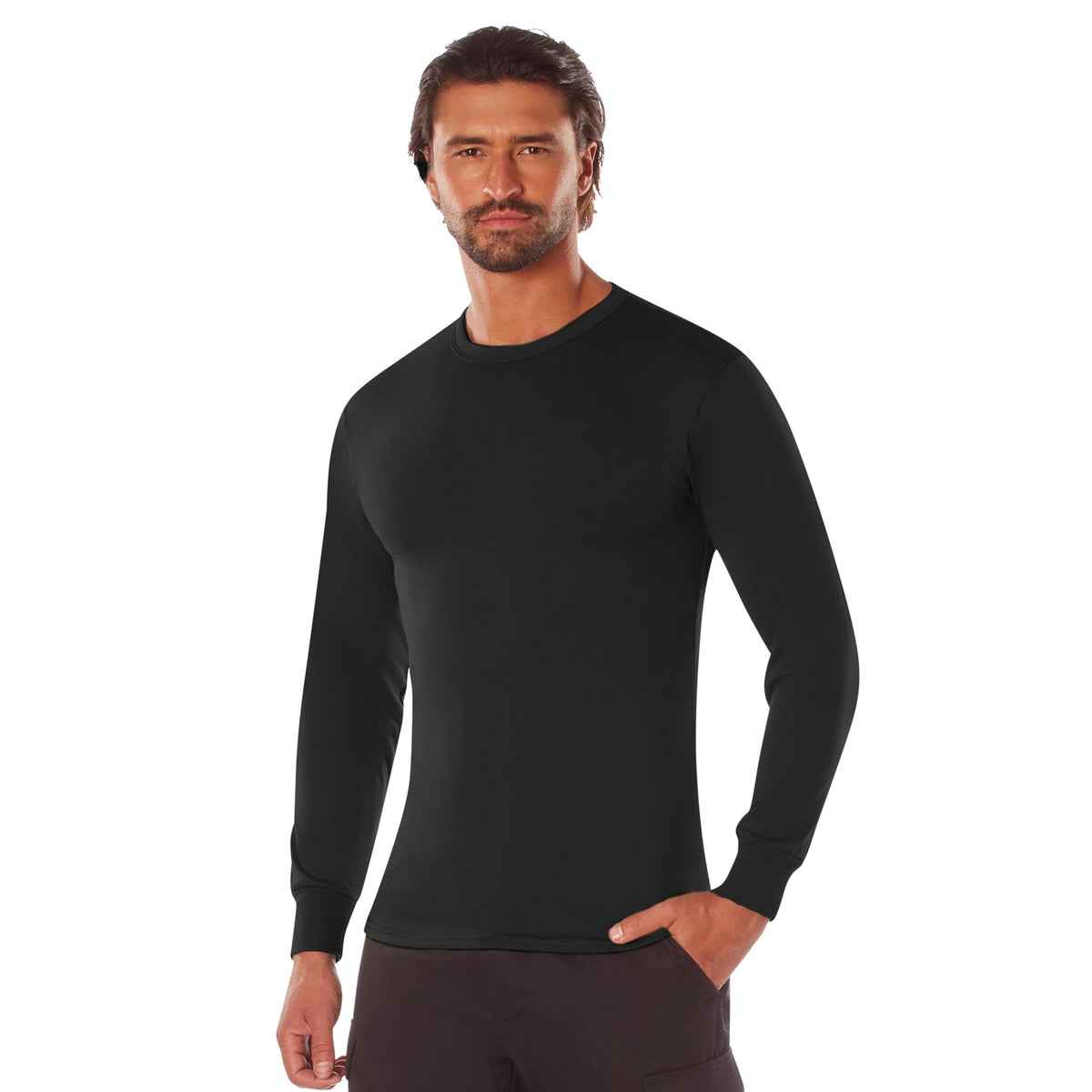 Rothco Long Sleeve Solid T-Shirt - Rothco 60212-BK-XL