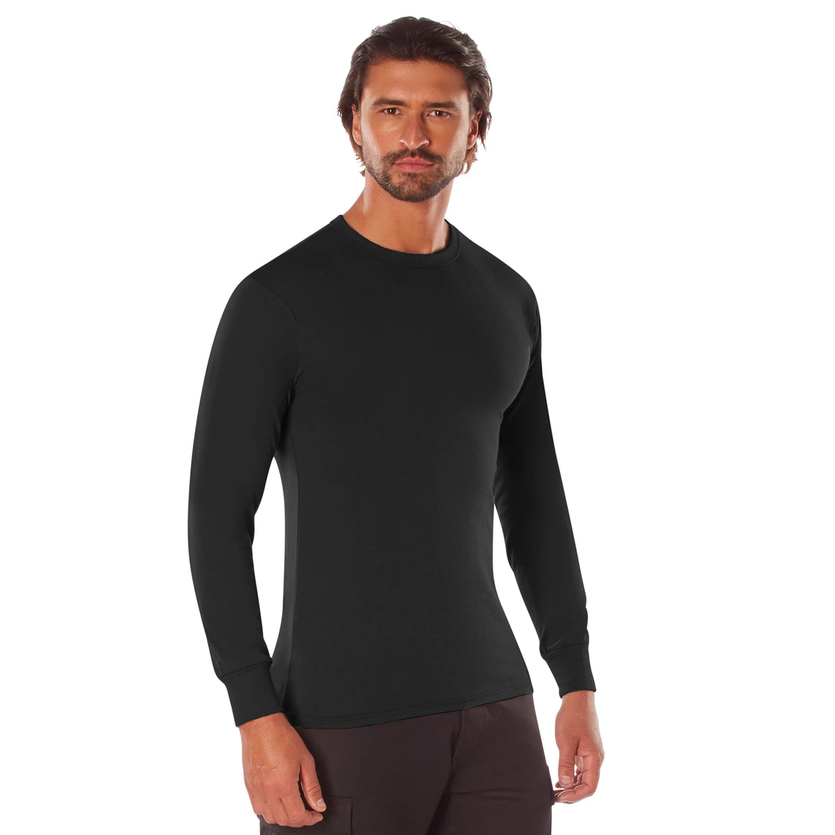 Rothco Long Sleeve Solid T-Shirt - Rothco 60212-BK-S