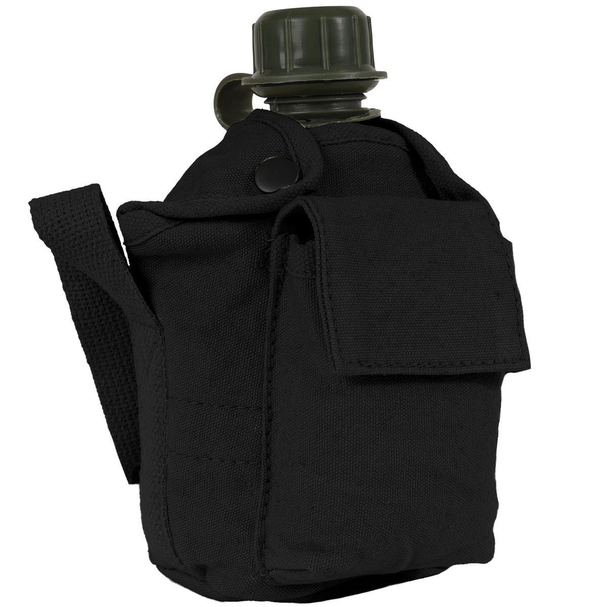 Rothco Vintage Canvas Carry-All Canteen Cover With Shoulder Strap - Rothco 614-BK