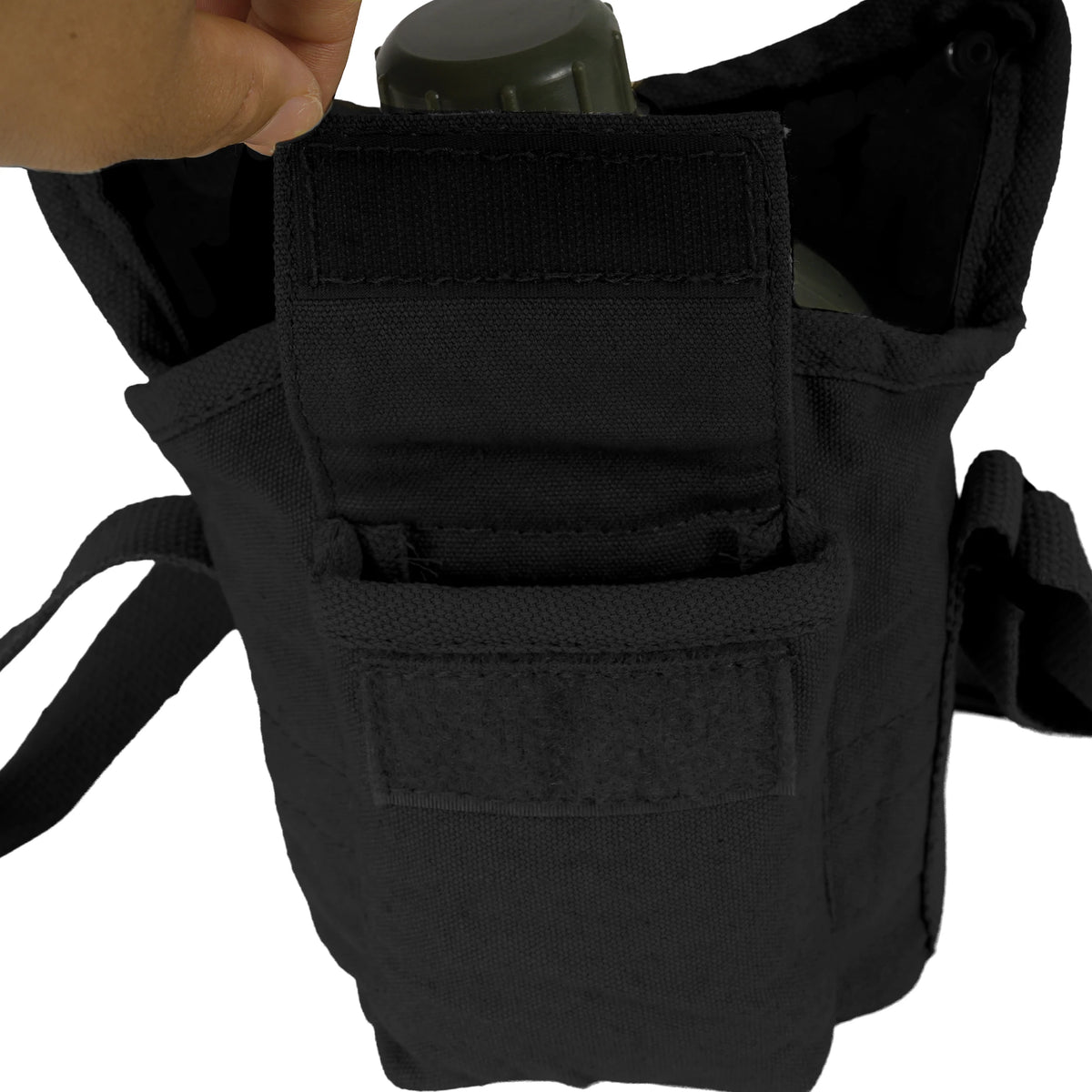 Rothco Vintage Canvas Carry-All Canteen Cover With Shoulder Strap - Rothco 614-BK