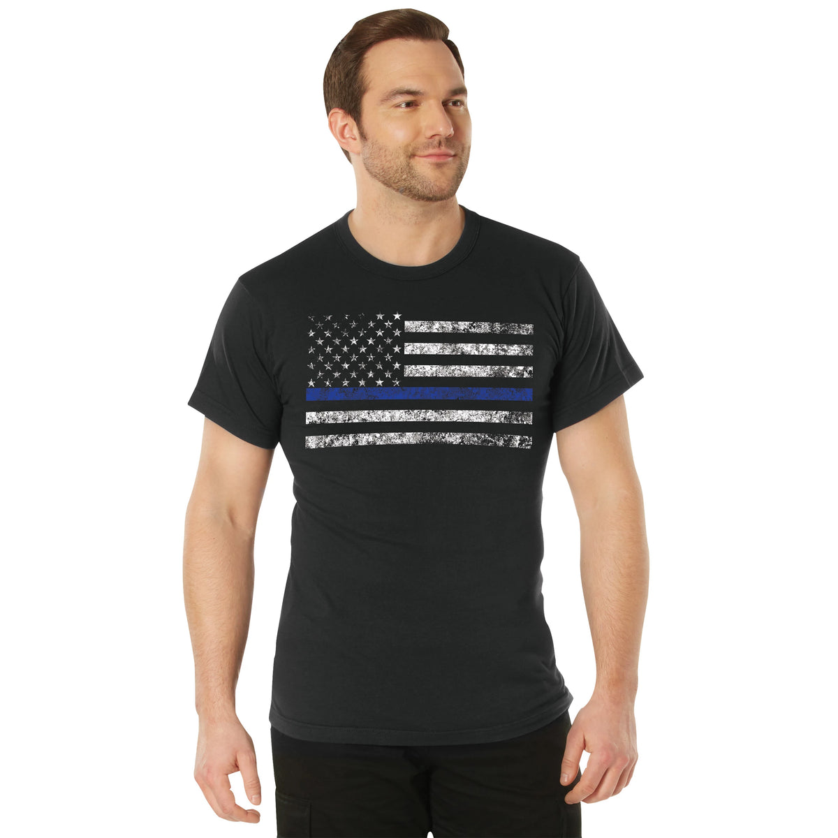 Rothco Thin Blue Line T-Shirt - Rothco 61550-BK-XL