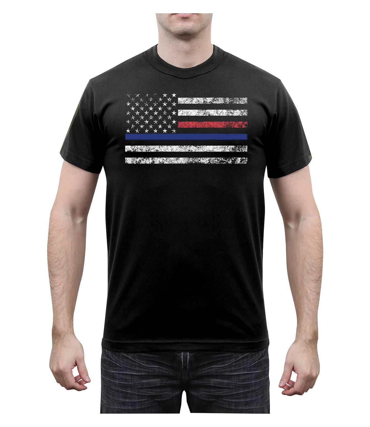 Rothco Thin Blue Line & Thin Red Line T-shirt - Rothco 61660-BK-S