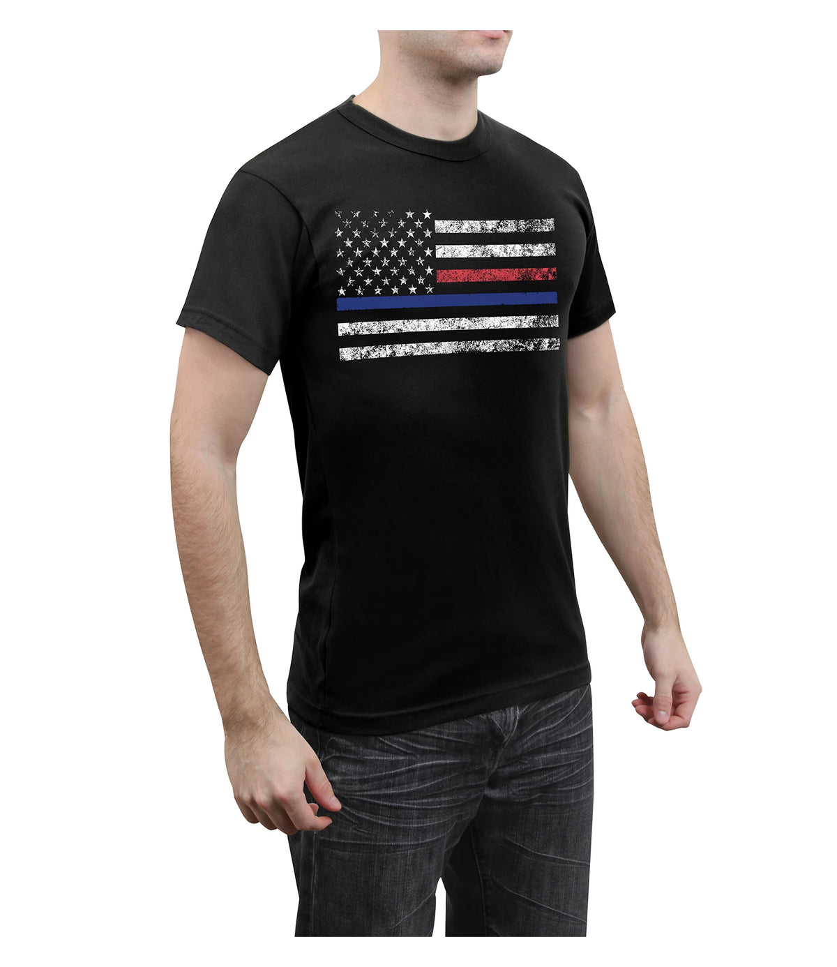 Rothco Thin Blue Line & Thin Red Line T-shirt - Rothco 61660-BK-S