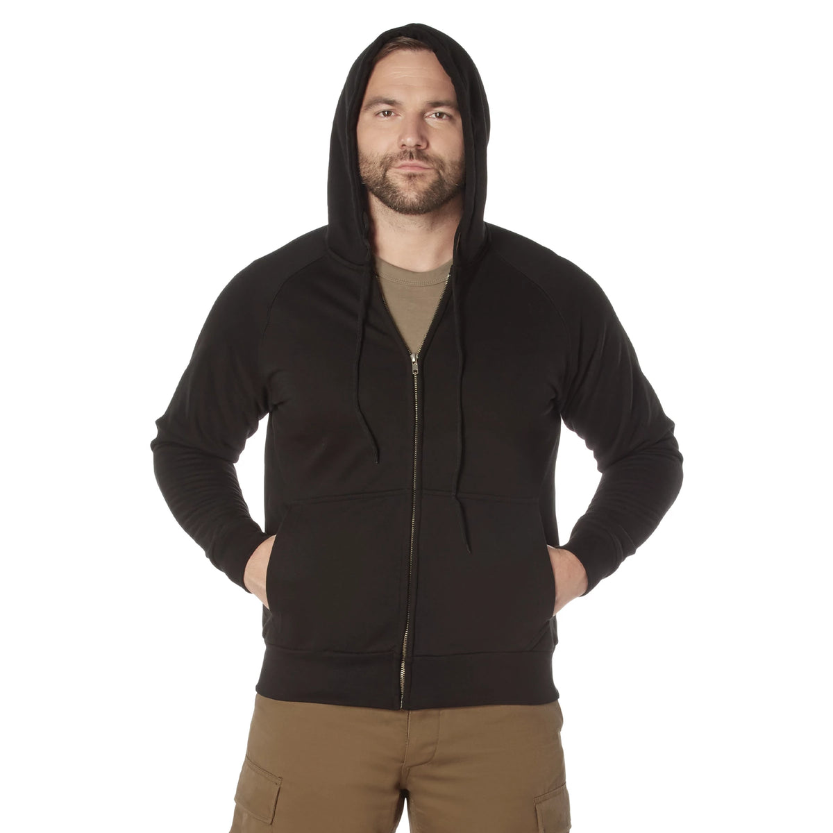 Rothco Thermal Lined Full-Zip Hoodie - Rothco 6261-BK-3XL