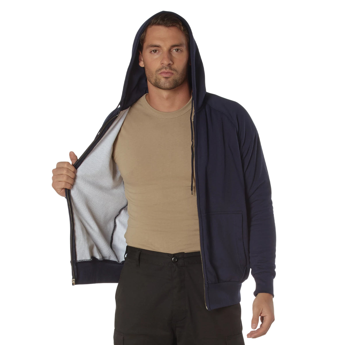 Rothco Thermal Lined Full-Zip Hoodie - Rothco 6261-NB-3XL
