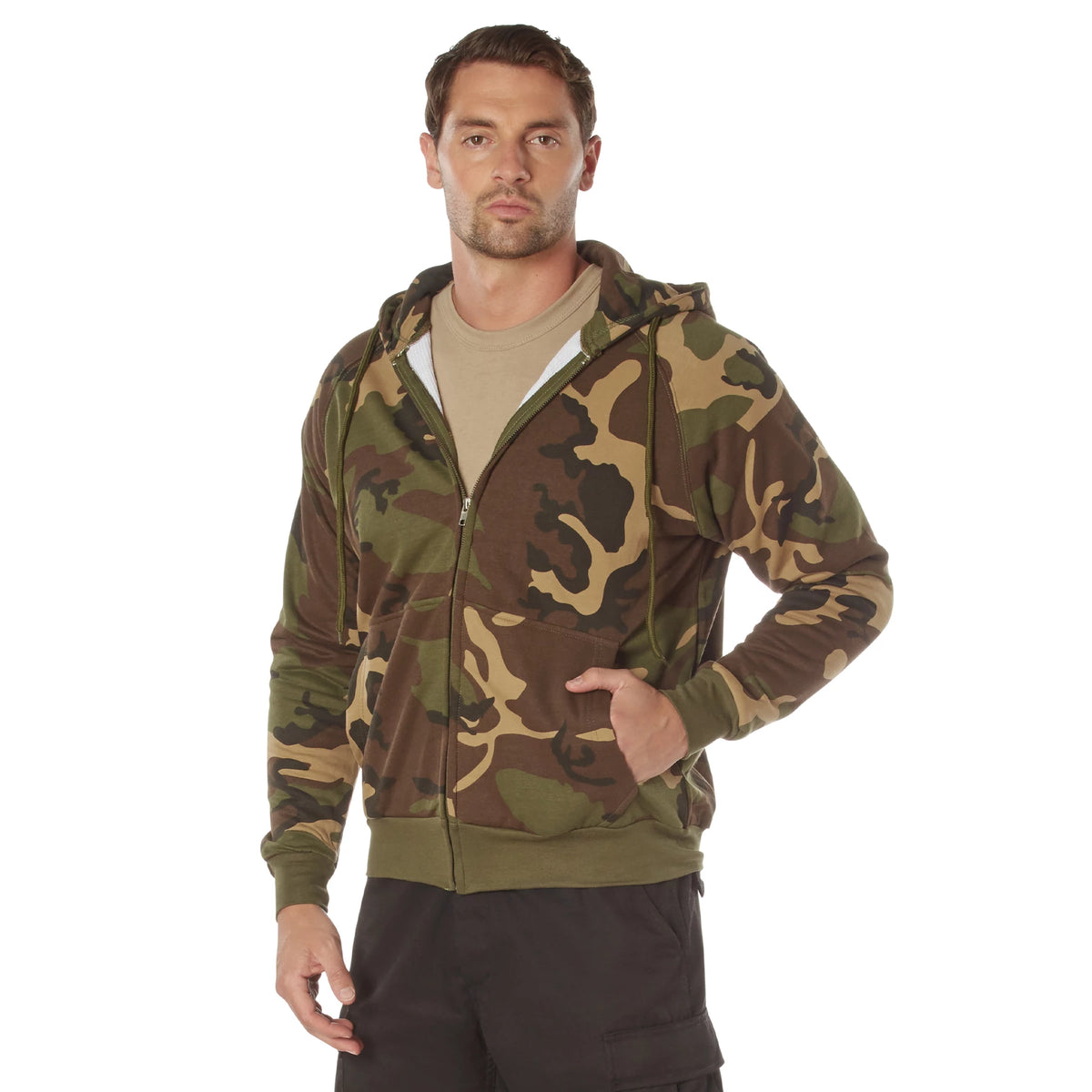 Rothco Thermal Lined Full-Zip Hoodie - Rothco 6262-WC-M