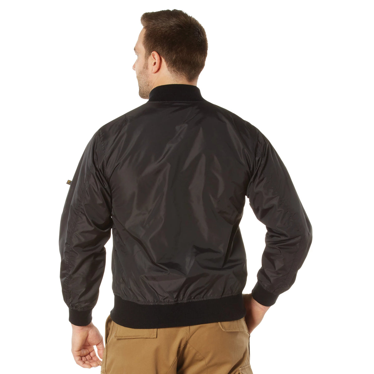 Rothco Lightweight Enhanced Nylon MA-1 Flight Jacket - Rothco 6320-BK-M