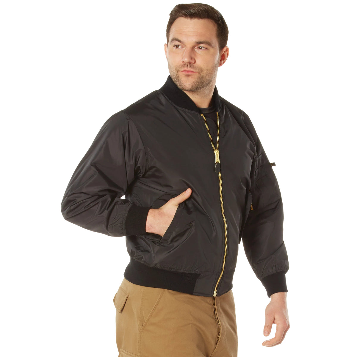 Rothco Lightweight Enhanced Nylon MA-1 Flight Jacket - Rothco 6322