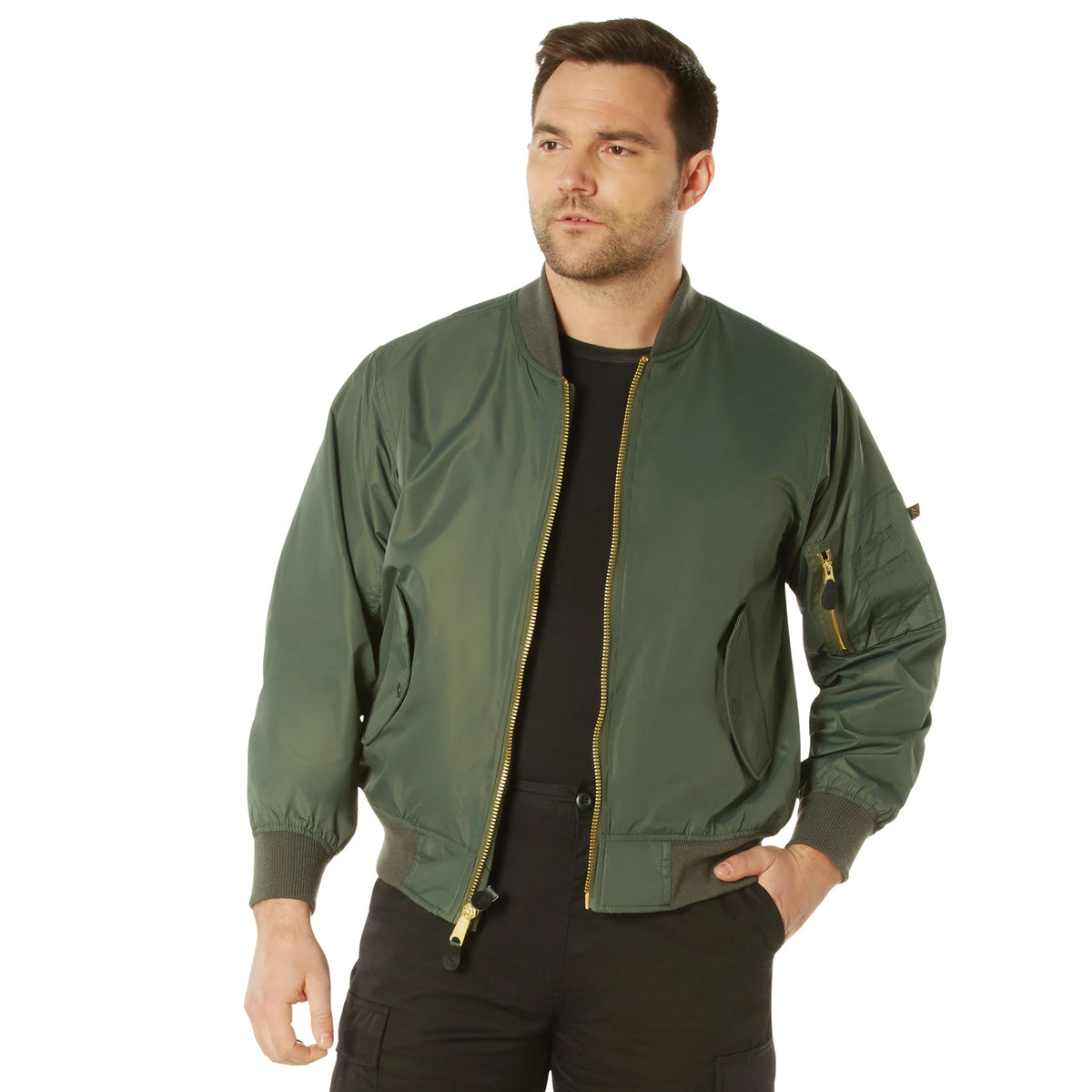 Rothco Lightweight Enhanced Nylon MA-1 Flight Jacket - Rothco 6327