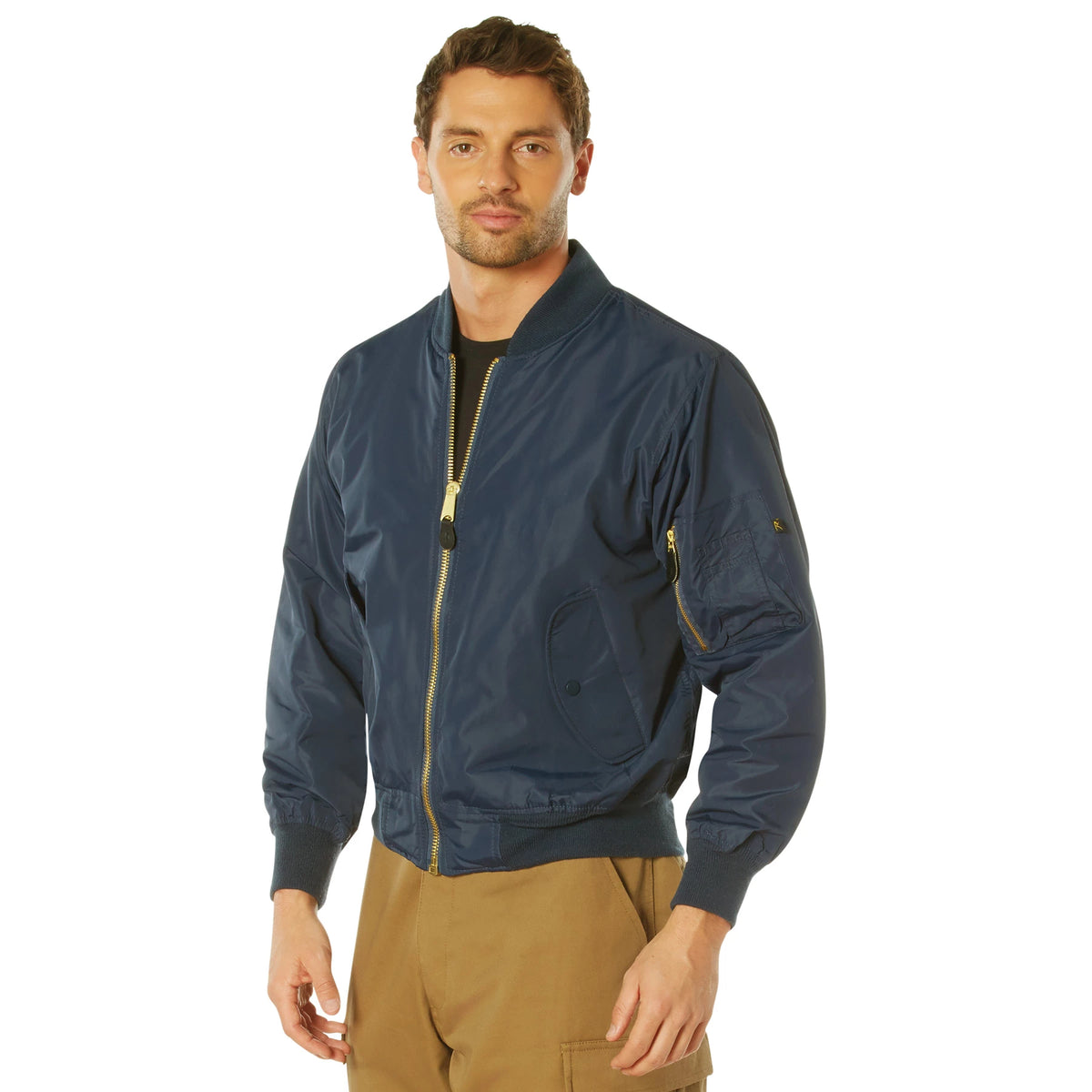 Rothco Lightweight Enhanced Nylon MA-1 Flight Jacket - Rothco 6330-NB-M
