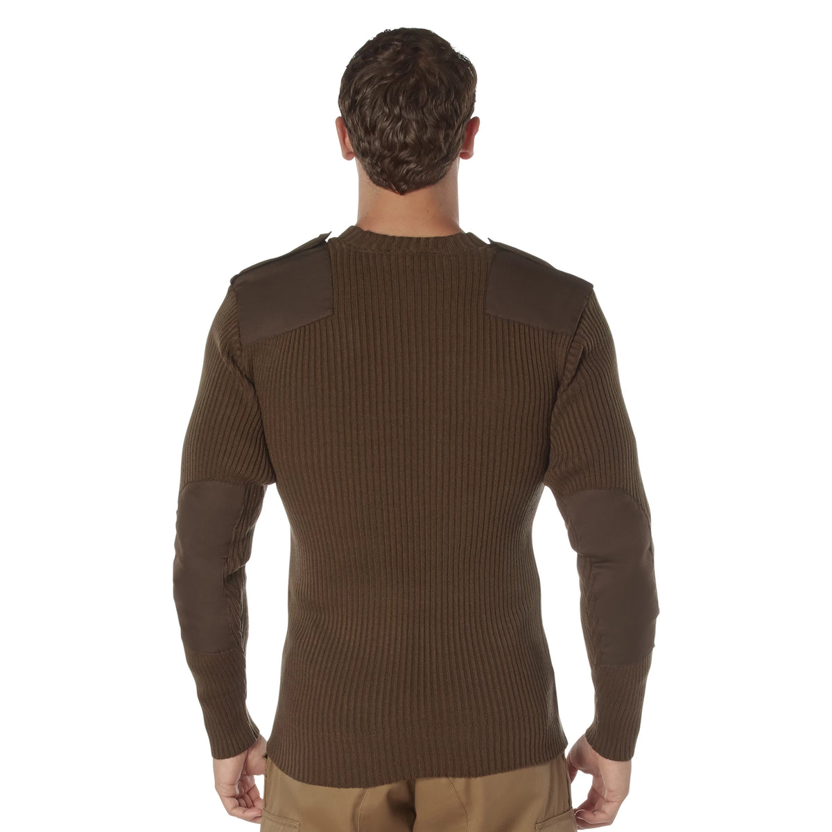 Rothco G.I. Style Acrylic V-Neck Sweater - Rothco ##6345-BRN/SML