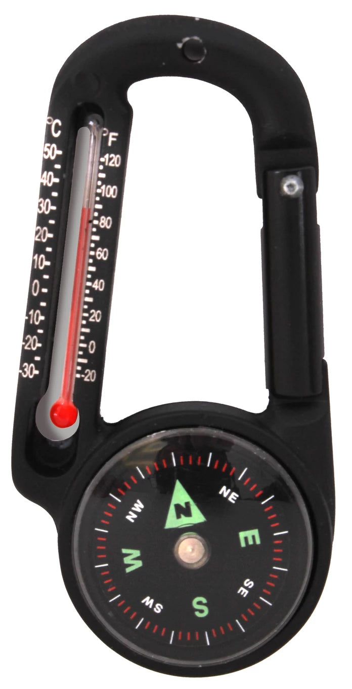 Rothco Carabiner Compass/Thermometer - Rothco 6500