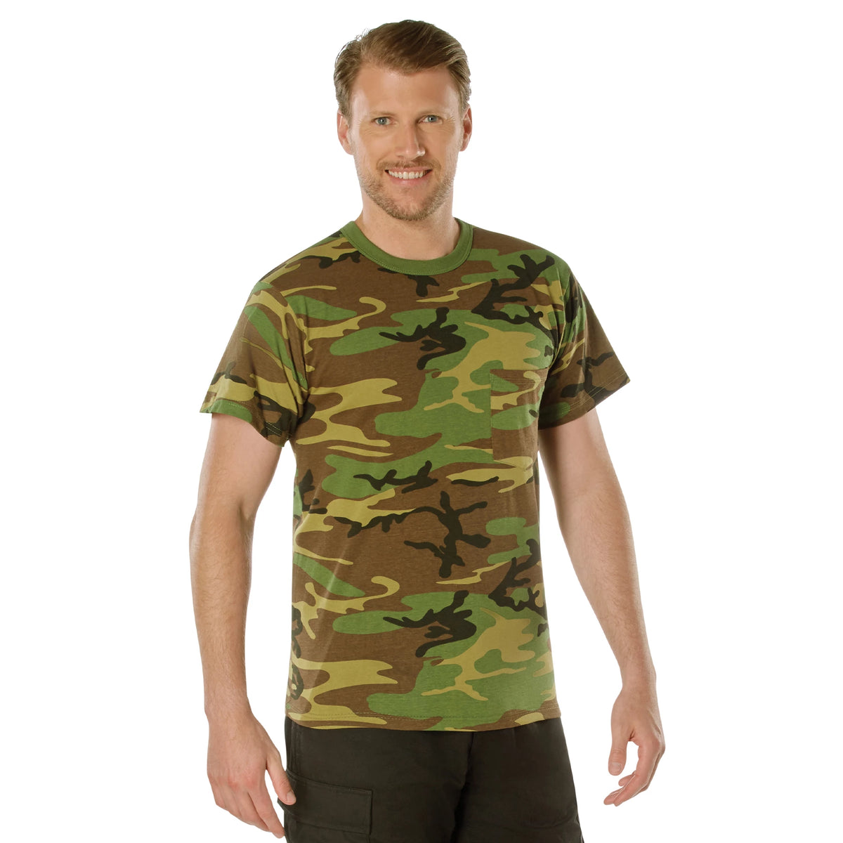 Rothco Woodland Camo T-Shirt With Pocket - Rothco 6681