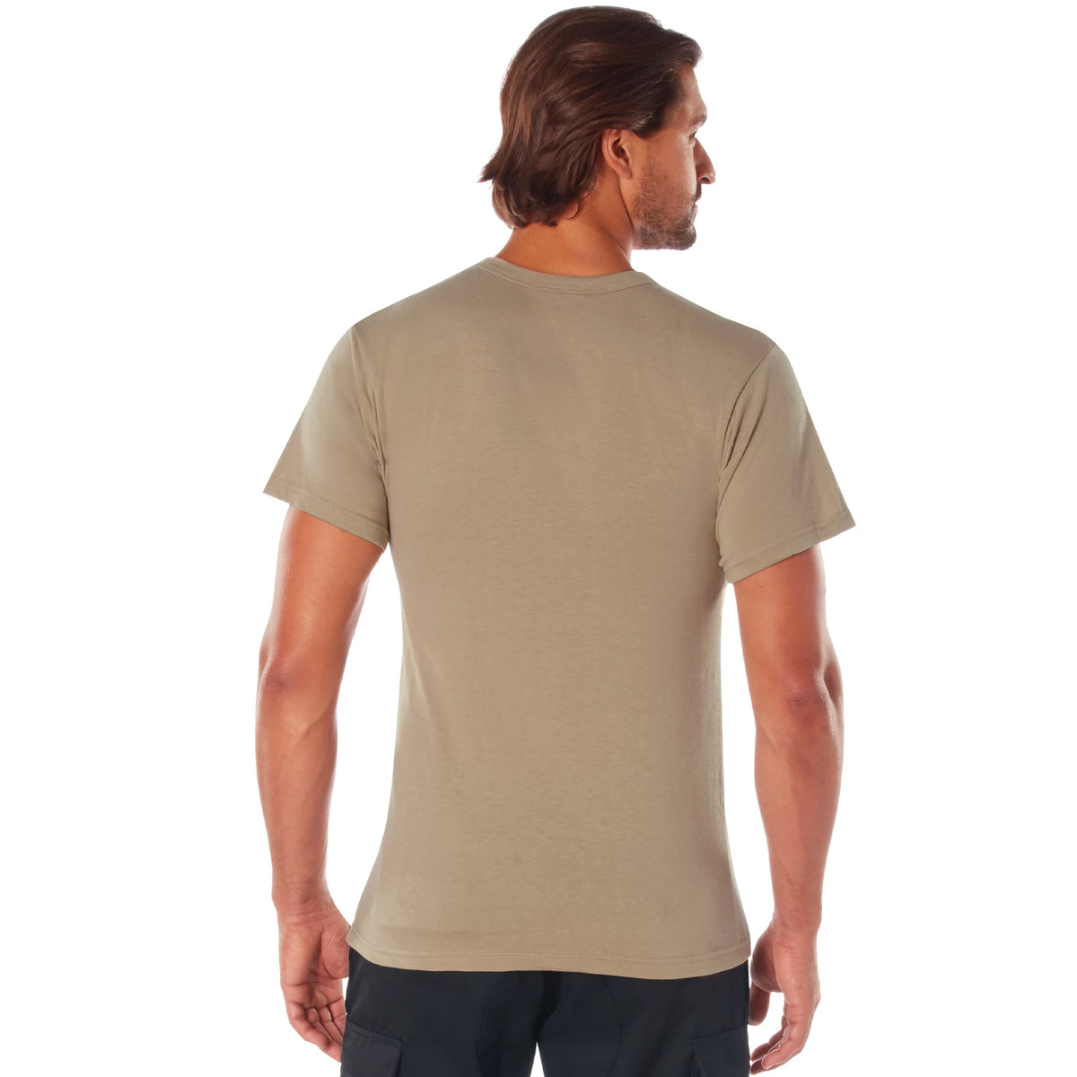 Rothco Solid Color T-Shirt with Cotton / Polyester Blend - Rothco 6763-KH-S