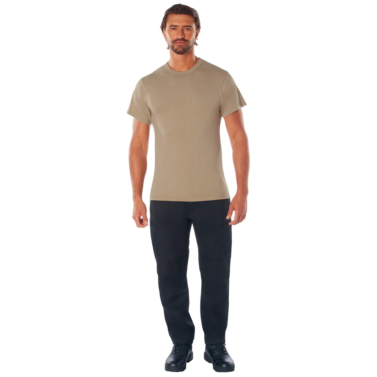 Rothco Solid Color T-Shirt with Cotton / Polyester Blend - Rothco 6763-KH-S