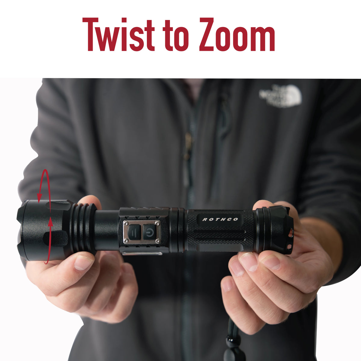 Rothco Rechargeable LED Tactical Task Light with Zoom - 2000 Lumens - Rothco 68550