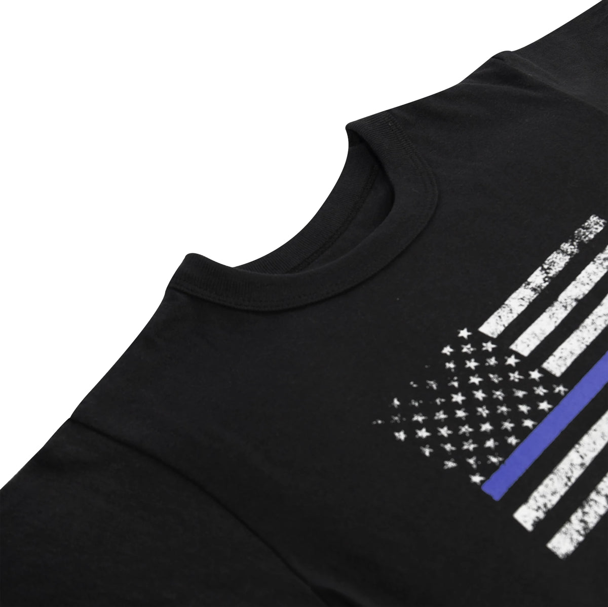 Rothco Kids Thin Blue Line US Flag T-Shirt - Rothco 6869-BK-XS