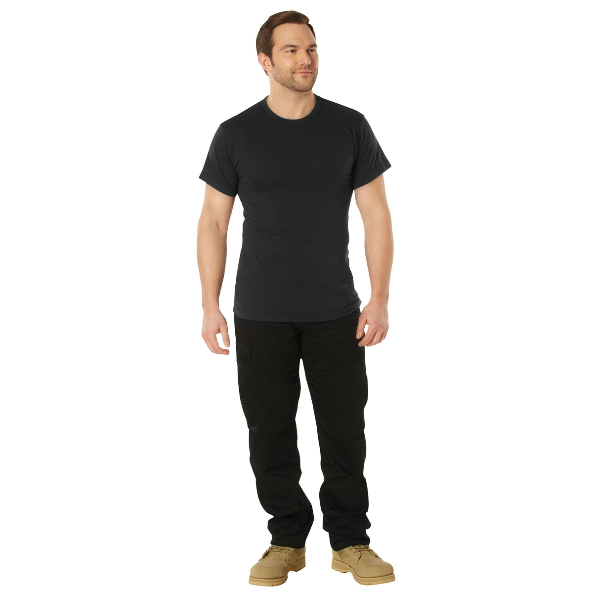 Rothco Solid Color 100% Cotton T-Shirt - Rothco 6989-BK-S