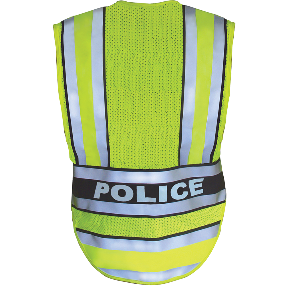 Flying Cross 71500 - Pro Series Hi-Vis Safety Vest w/ Navy Band & POLICE Letterin