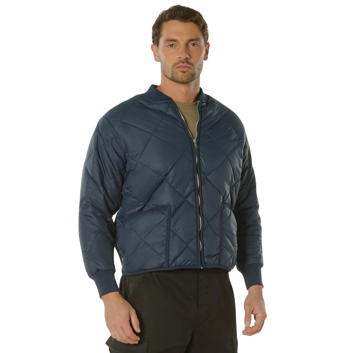 Rothco Diamond Quilted Nylon Flight Jacket - Rothco 7160-NB-M