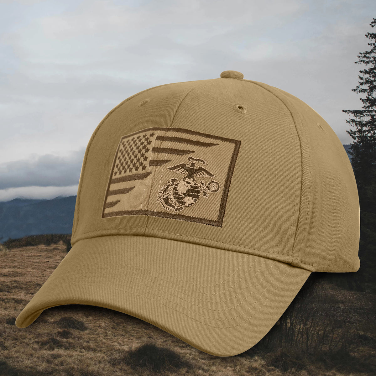 Rothco USMC Eagle, Globe and Anchor / US Flag Low Pro Cap - Rothco 7185