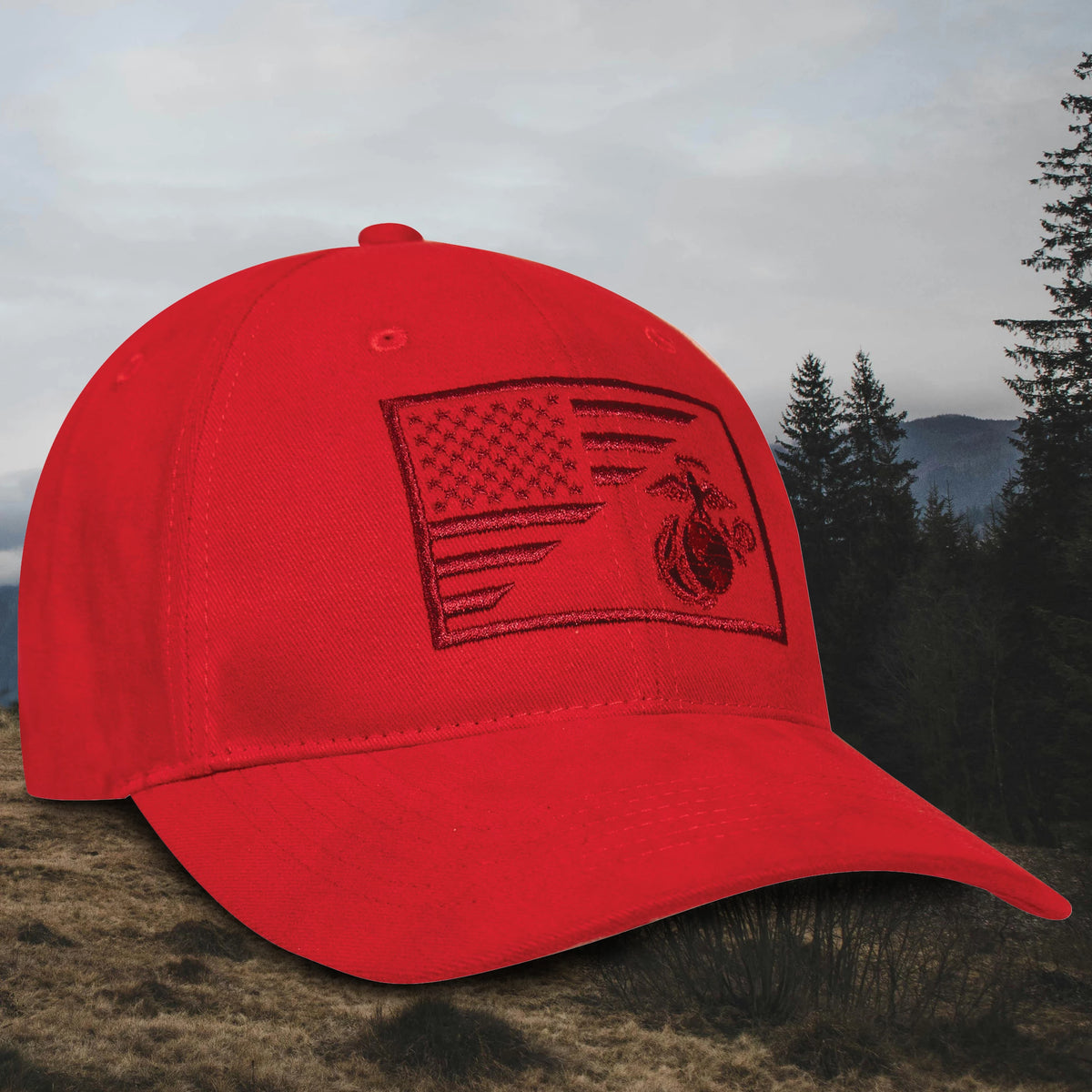 Rothco USMC Eagle, Globe and Anchor / US Flag Low Pro Cap - Rothco 71850