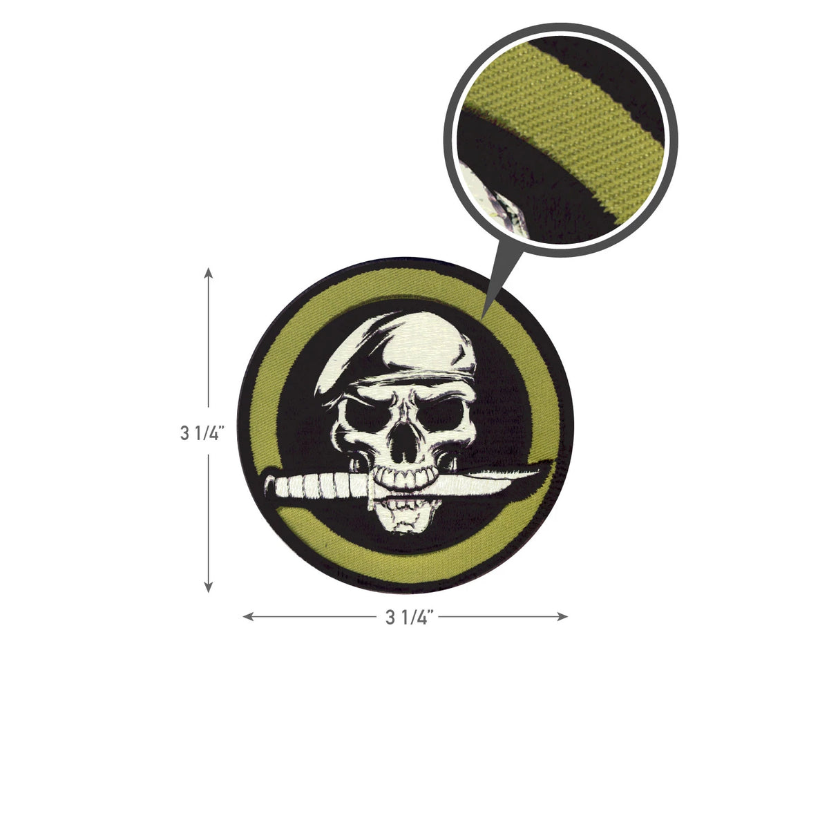 Rothco Military Skull & Knife Morale Patch - Rothco 72194
