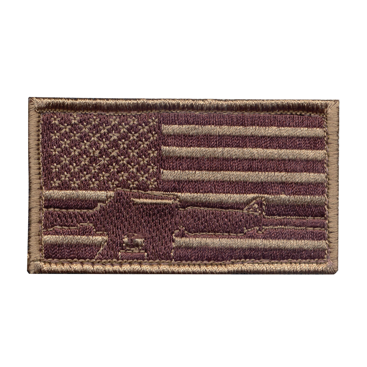 Rothco Subdued Flag & Rifle Morale Patch - Rothco 72204