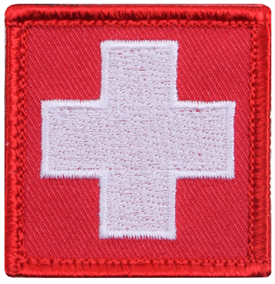 Rothco White Cross Red Morale Patch - Rothco 72205