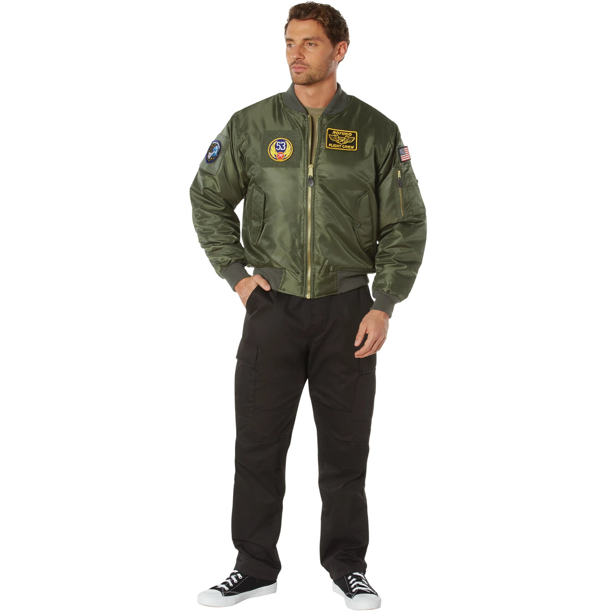 Rothco MA-1 Flight Jacket with Patches - Rothco 7240-XSML