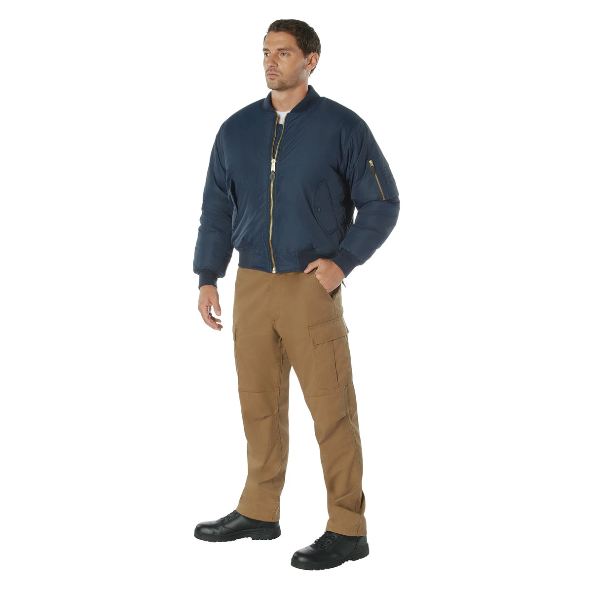 Rothco Enhanced Nylon MA-1 Flight Jacket - Rothco 72895-MED