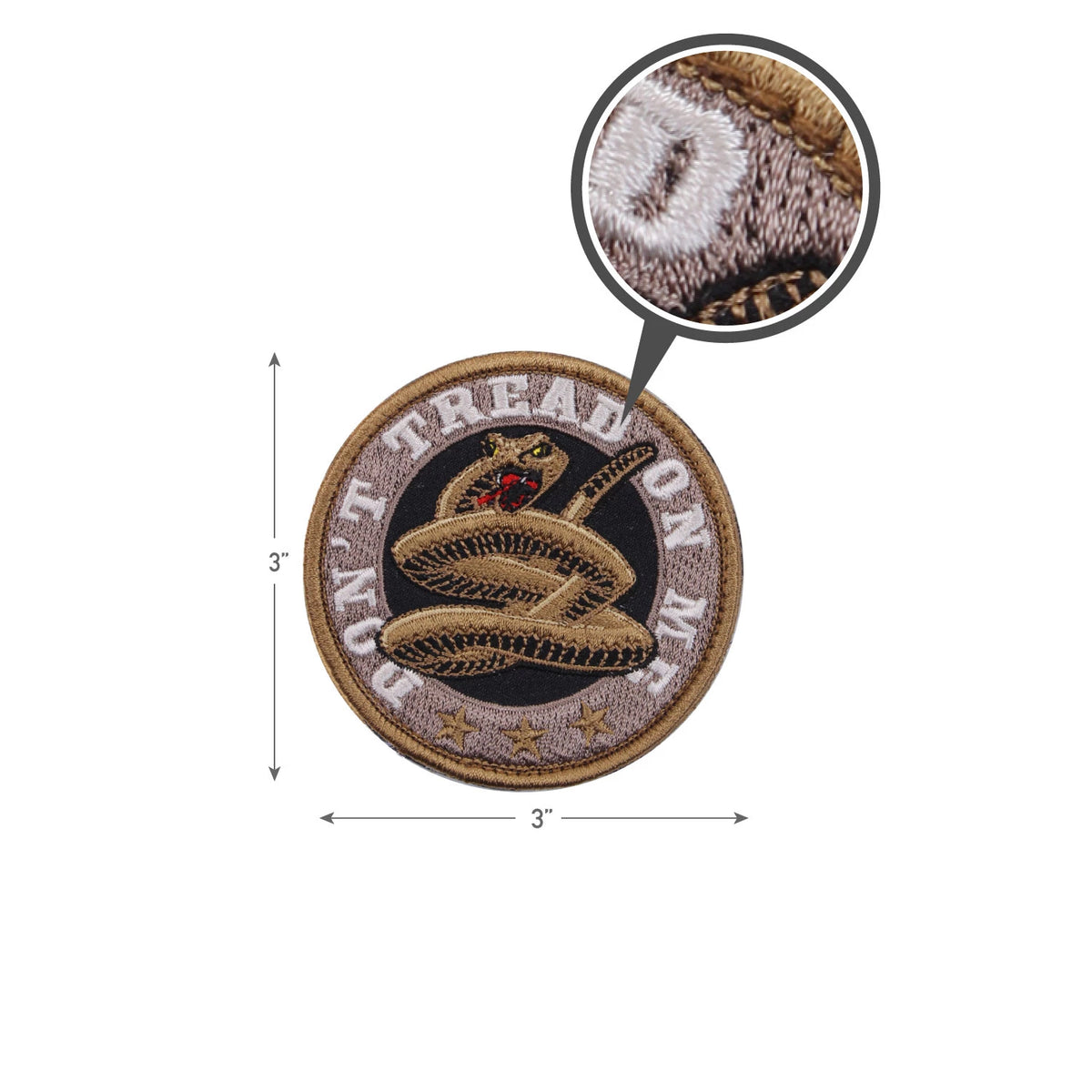 Rothco Don't Tread On Me Round Morale Patch - Rothco 73193