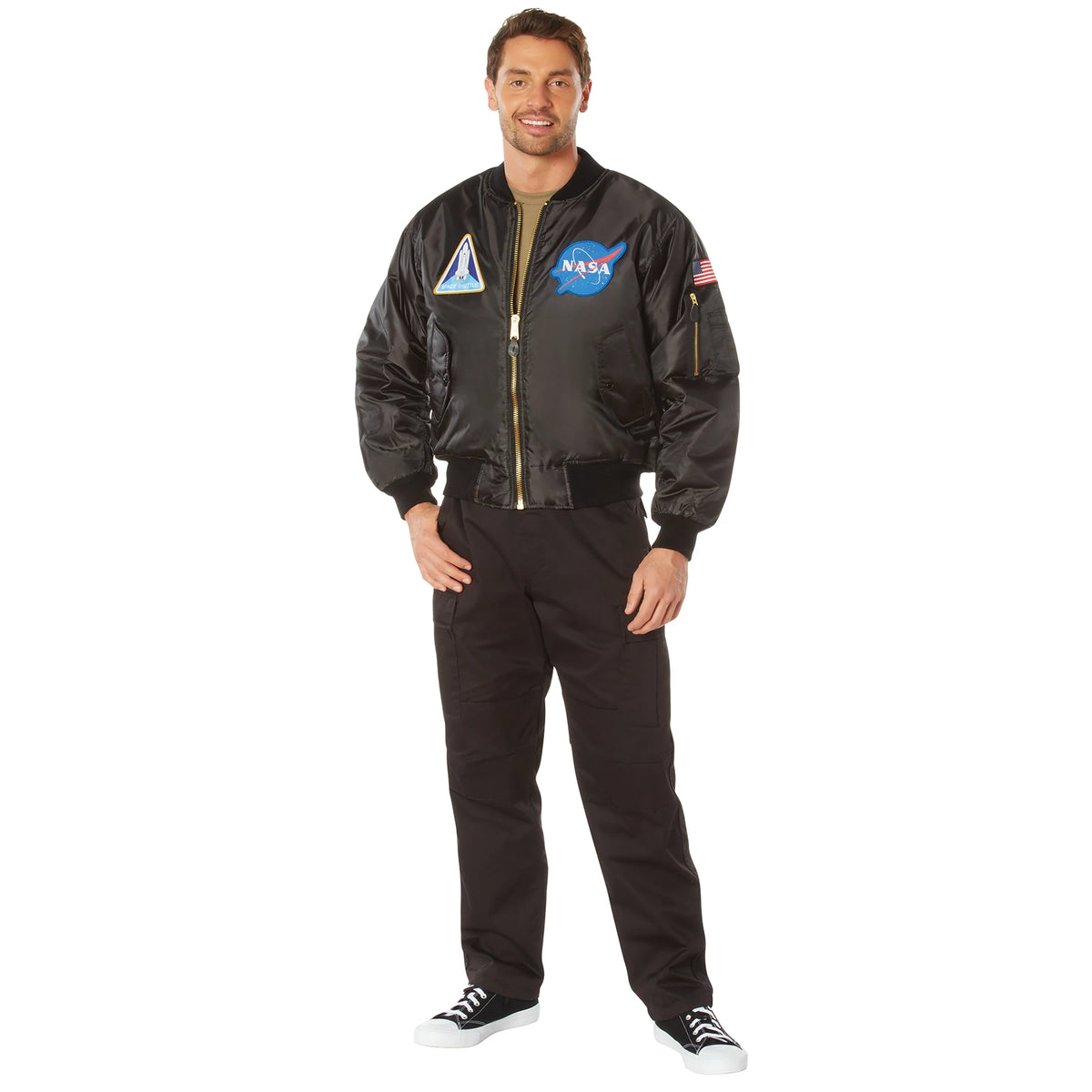 Rothco NASA MA-1 Flight Jacket - Black - Rothco 7328-SML