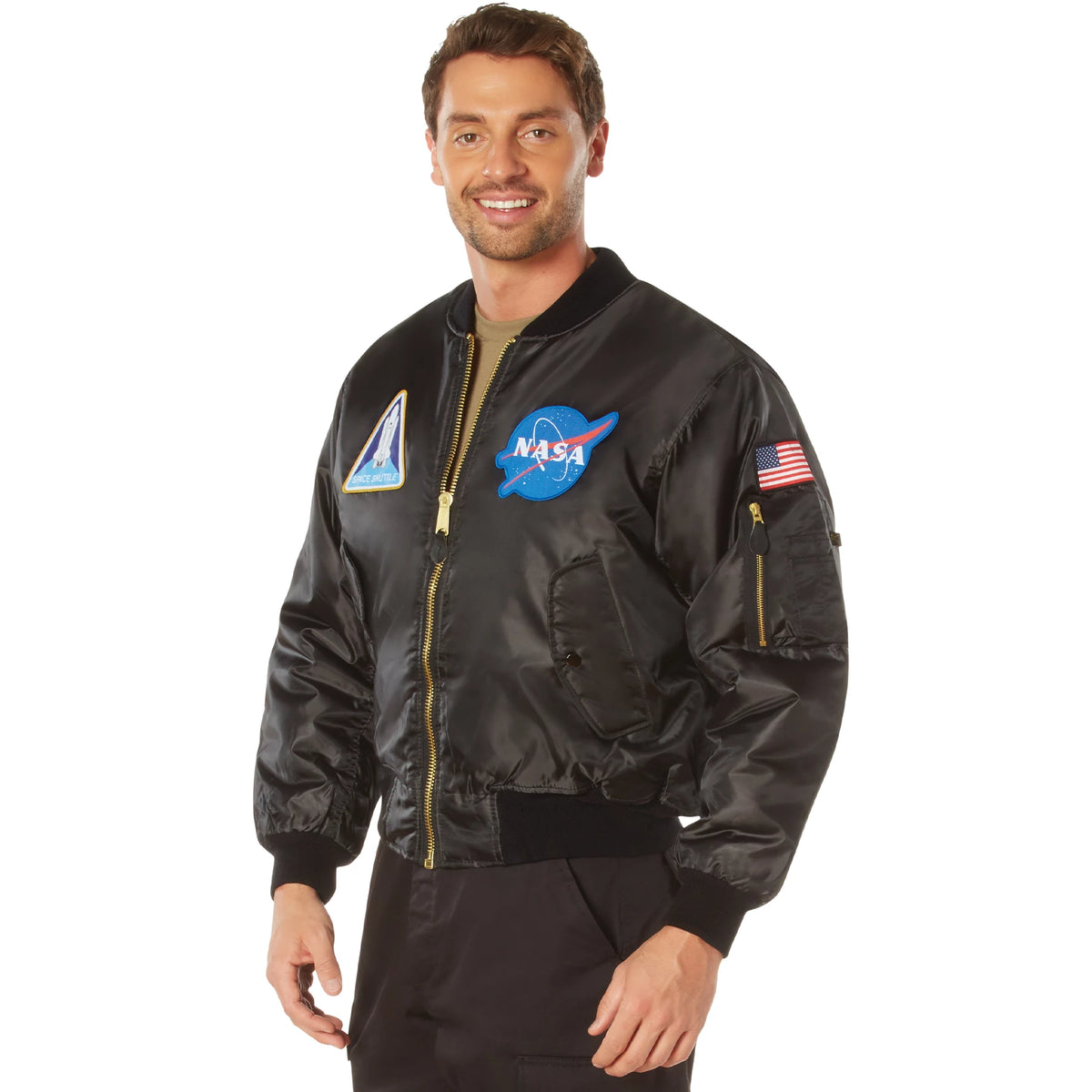 Rothco NASA MA-1 Flight Jacket - Black - Rothco 7328-XLRG