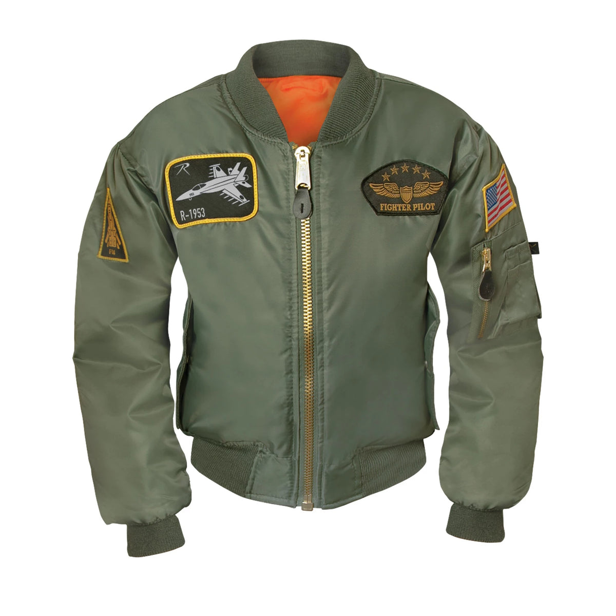 Rothco Kids Flight Jacket with Patches - Rothco 7340-SGN-S