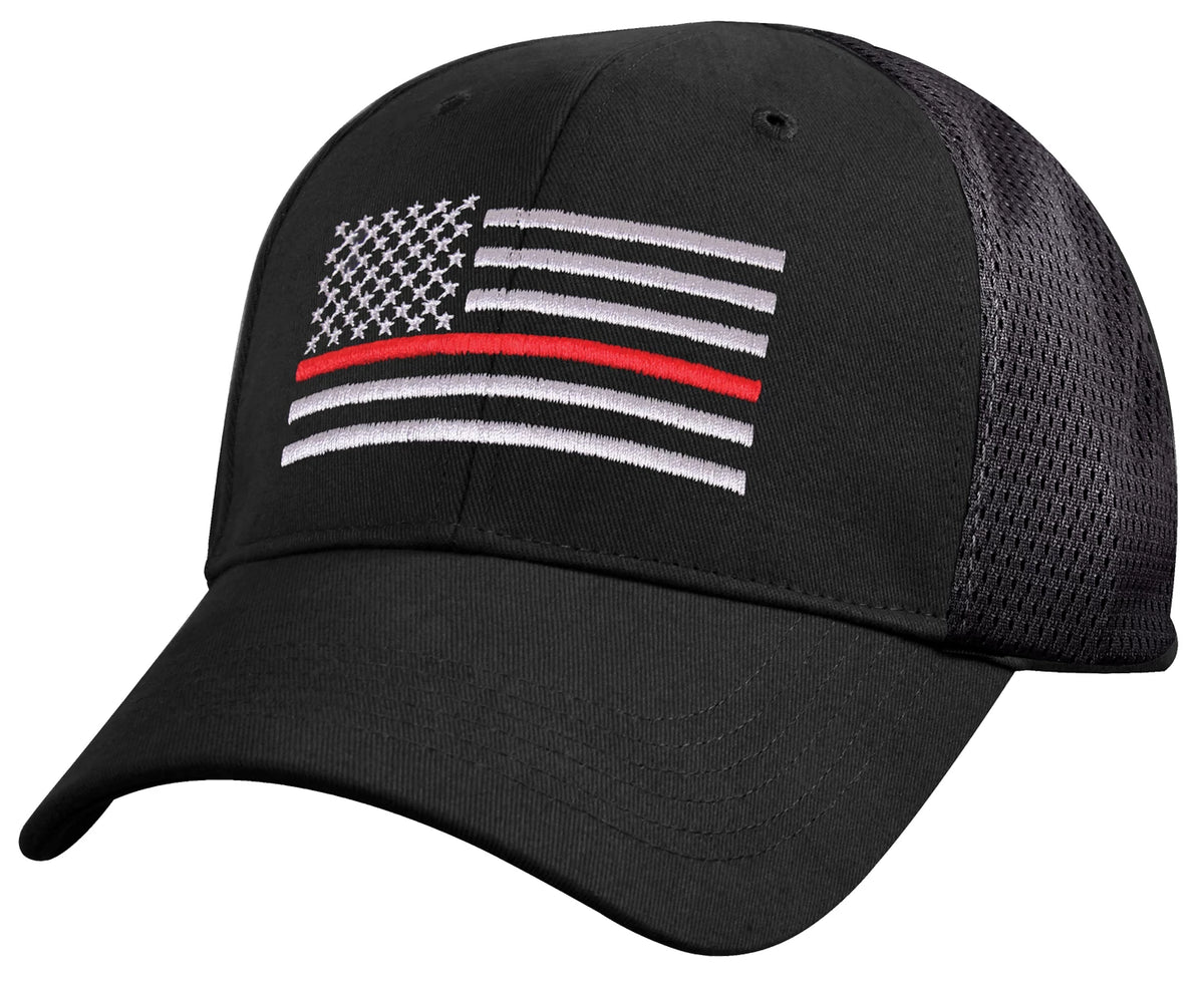Rothco Mesh Back Thin Red Line Tactical Cap - Rothco 7493