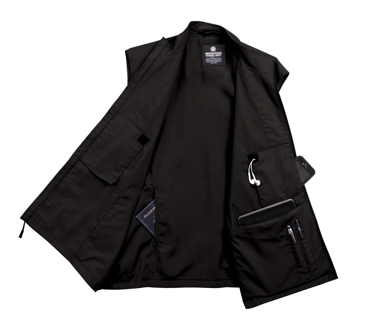 Rothco Undercover Travel Vest - Rothco 75500-BK-S