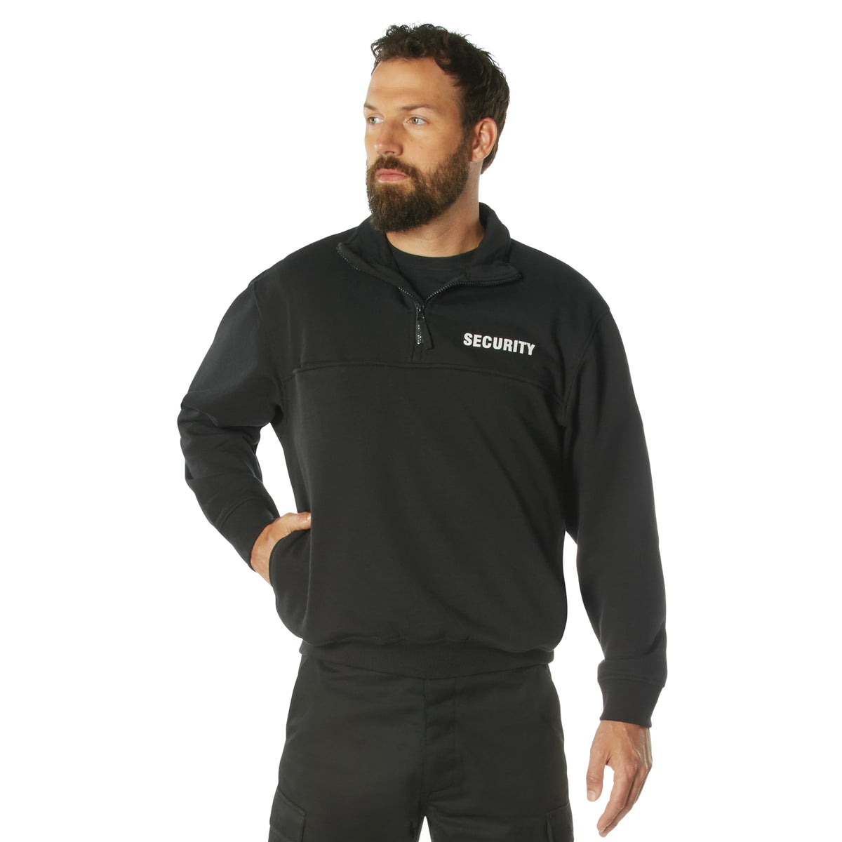 Rothco Security 1/4 Zip Job Shirt - Black - Rothco 76500-XLRG