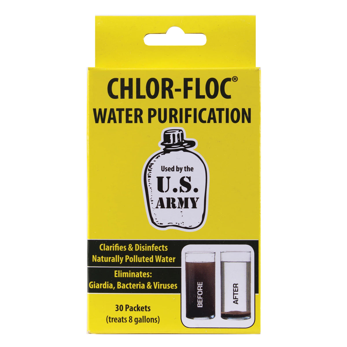 Chlor Floc Military Water Purification Powder Packets - Rothco 7741