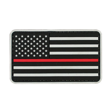AMERICAN FLAG RED LINE - RUBBER PATCH
