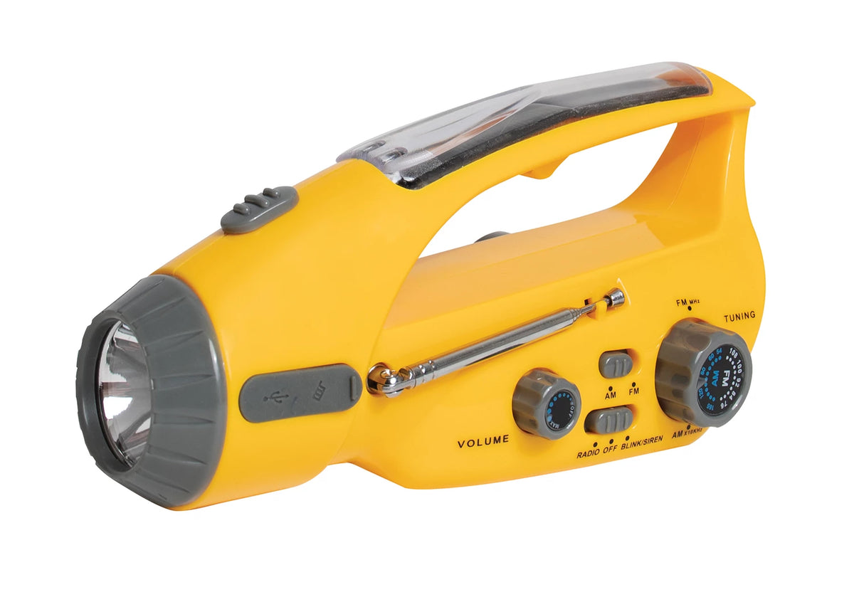 Rothco Solar/Wind Up Flashlight with Radio - Rothco 80003
