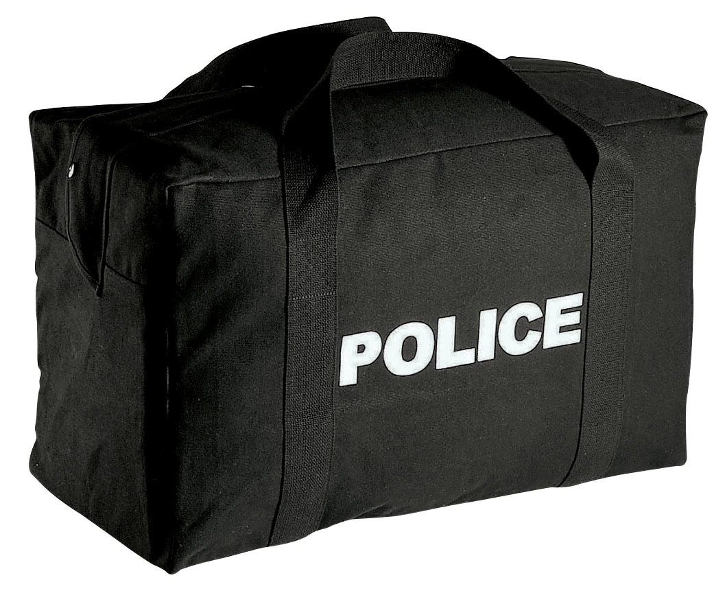 Rothco Large Canvas Police Gear Bag - Black - Rothco 8116