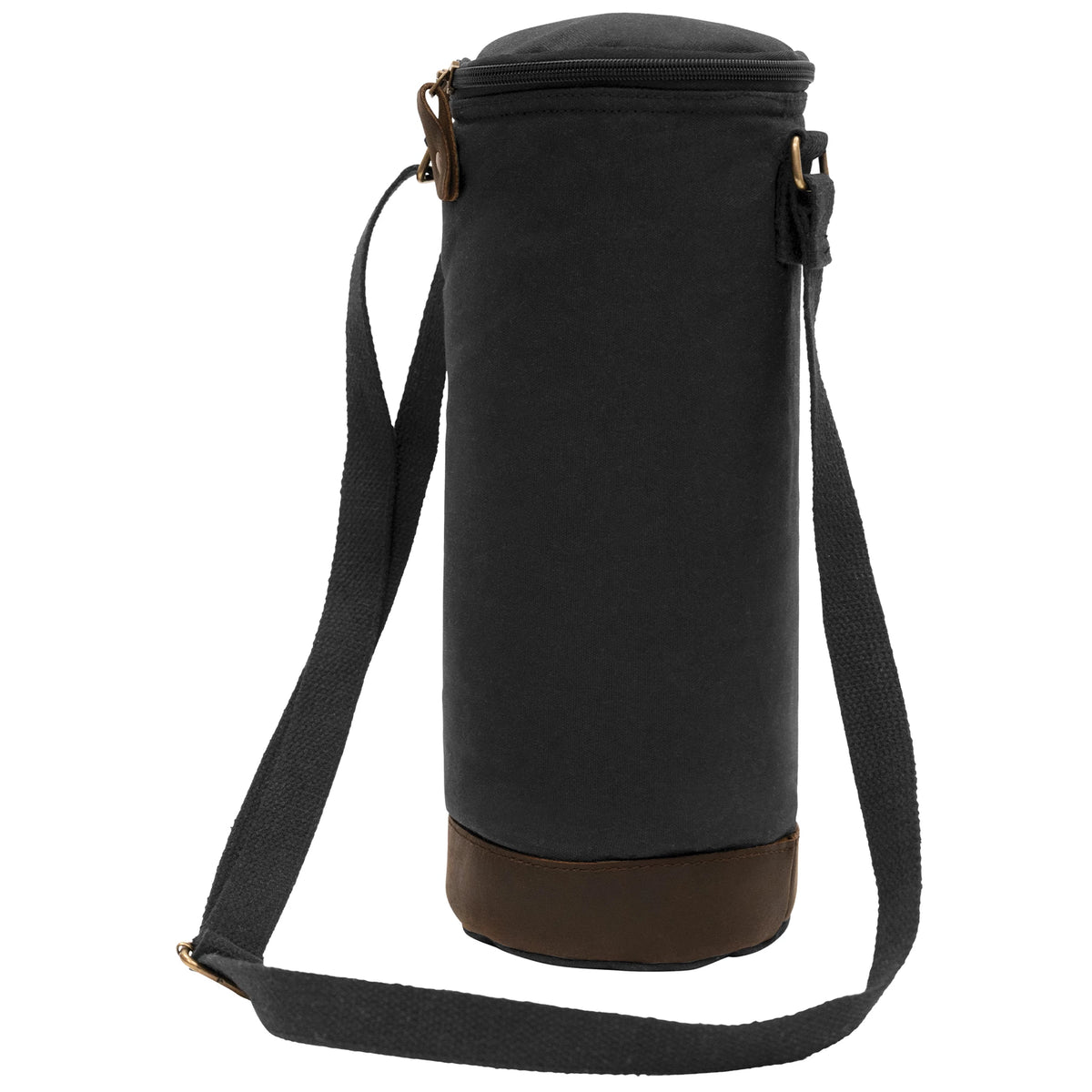 Rothco Waxed Canvas Wine Carrier Tote Bag - Rothco 81460-BLK