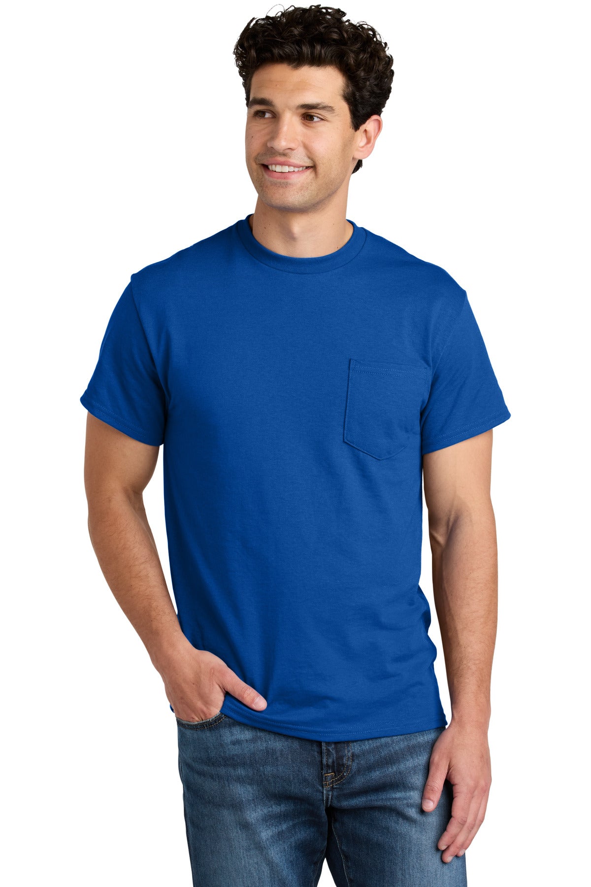 Gildan® - DryBlend® 50 Cotton/50 Poly Pocket T-Shirt. 8300