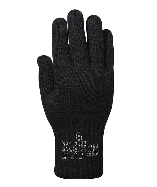 Rothco Wool Glove Liners - Stamped - Rothco 8418-BK-7